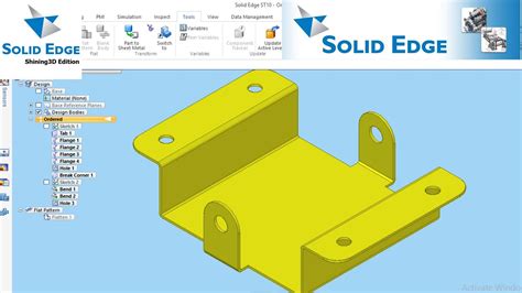 solid edge sheet metal enclosure|solid edge flange software.